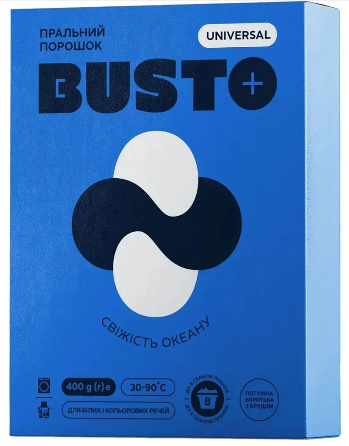 BUSTO universal Пральний порошок 400г свіжість океану